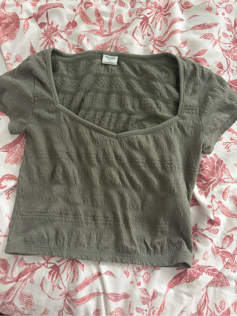 Olive Green Short Sleeve Top
